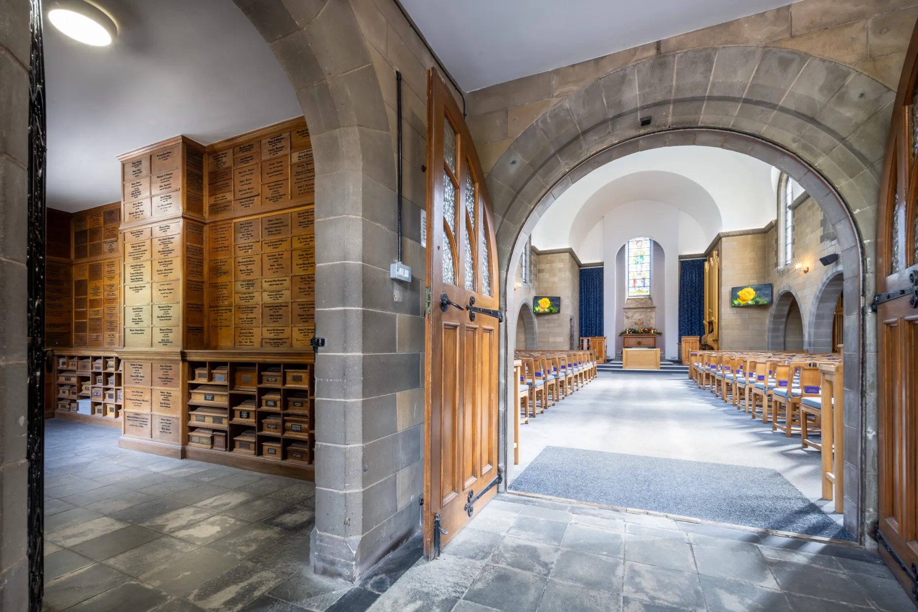 Inside chapel