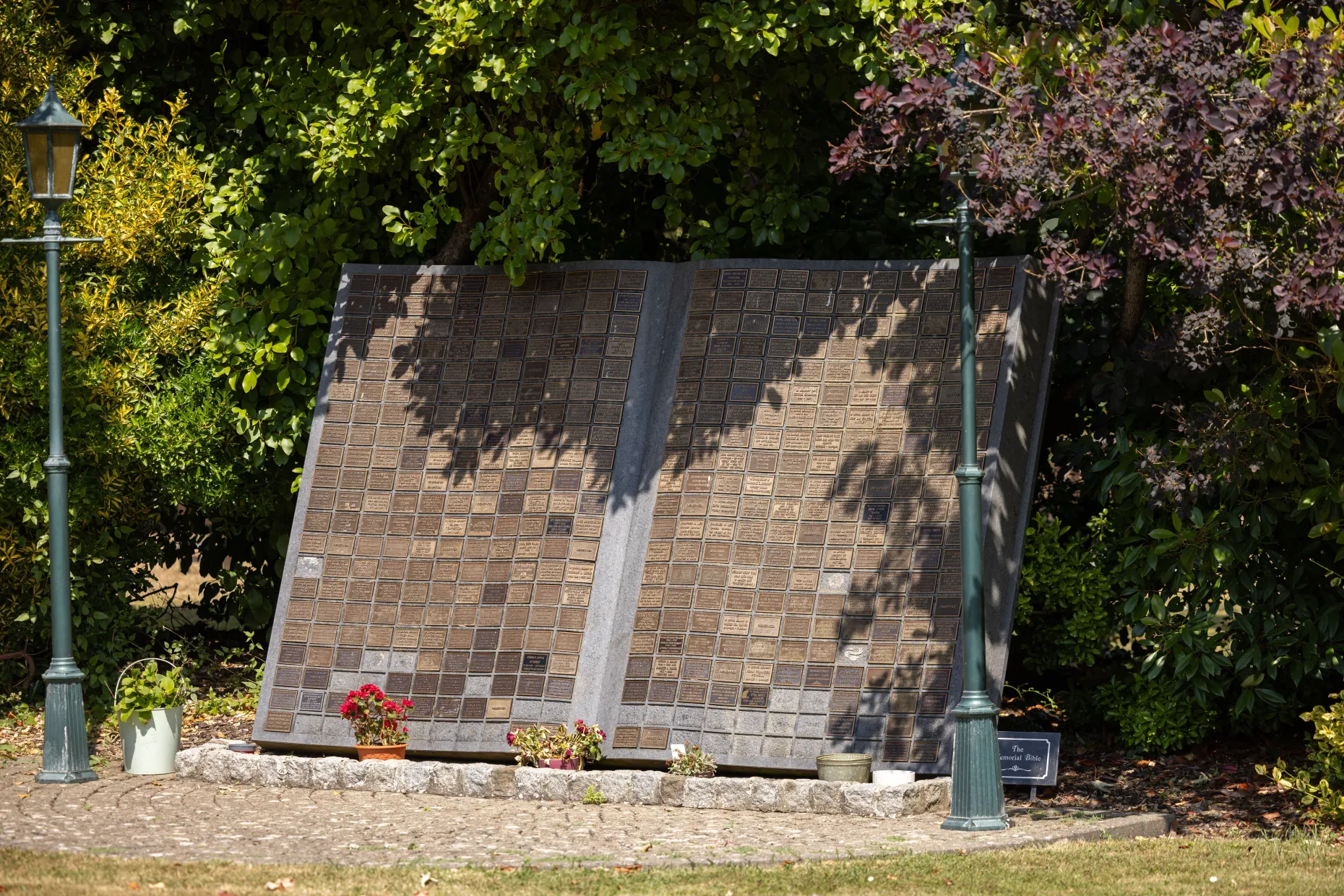 Bible book with plaques