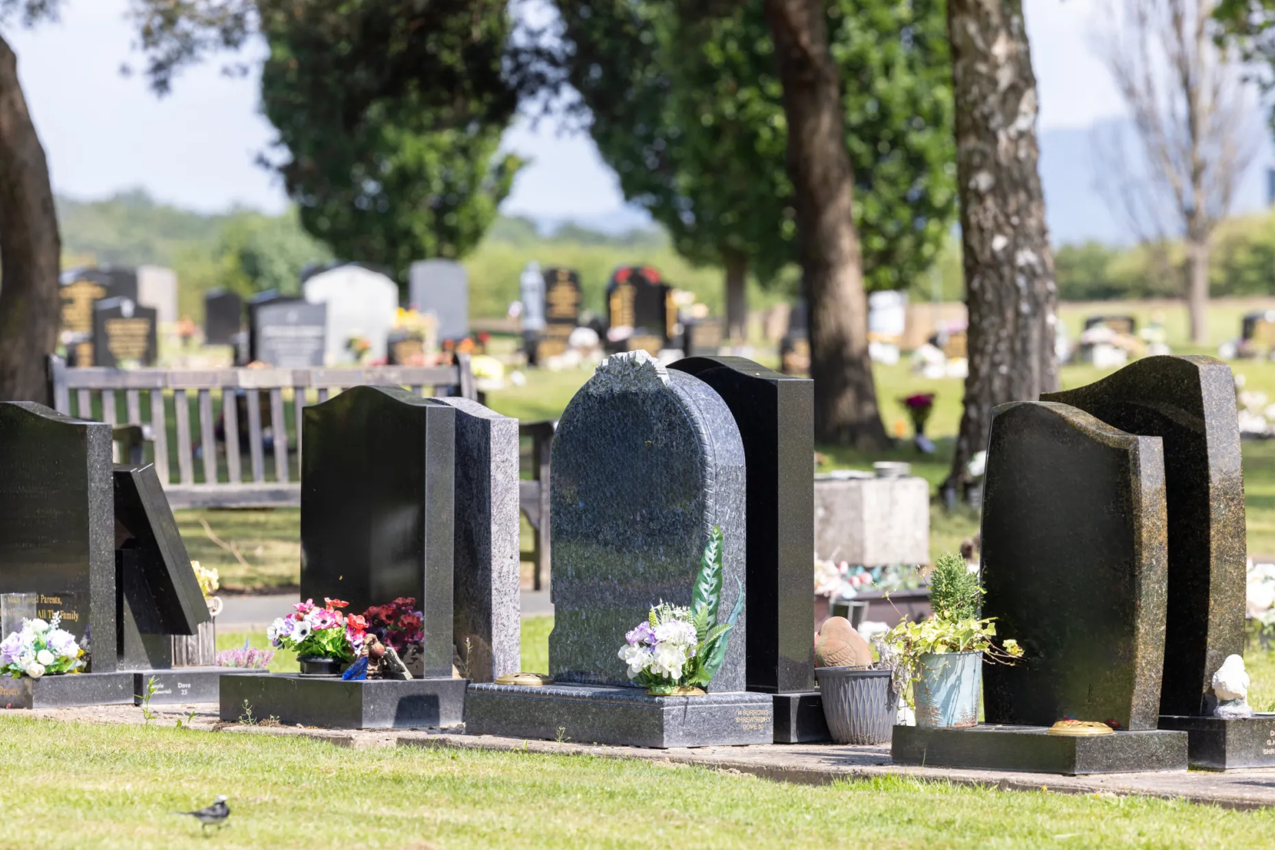 Headstones for lawn graves