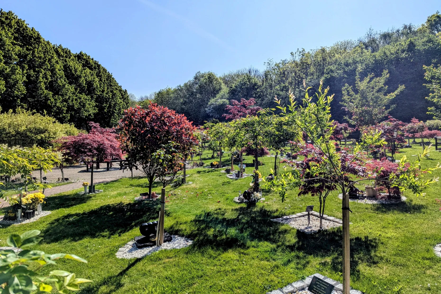 View of memorial grounds