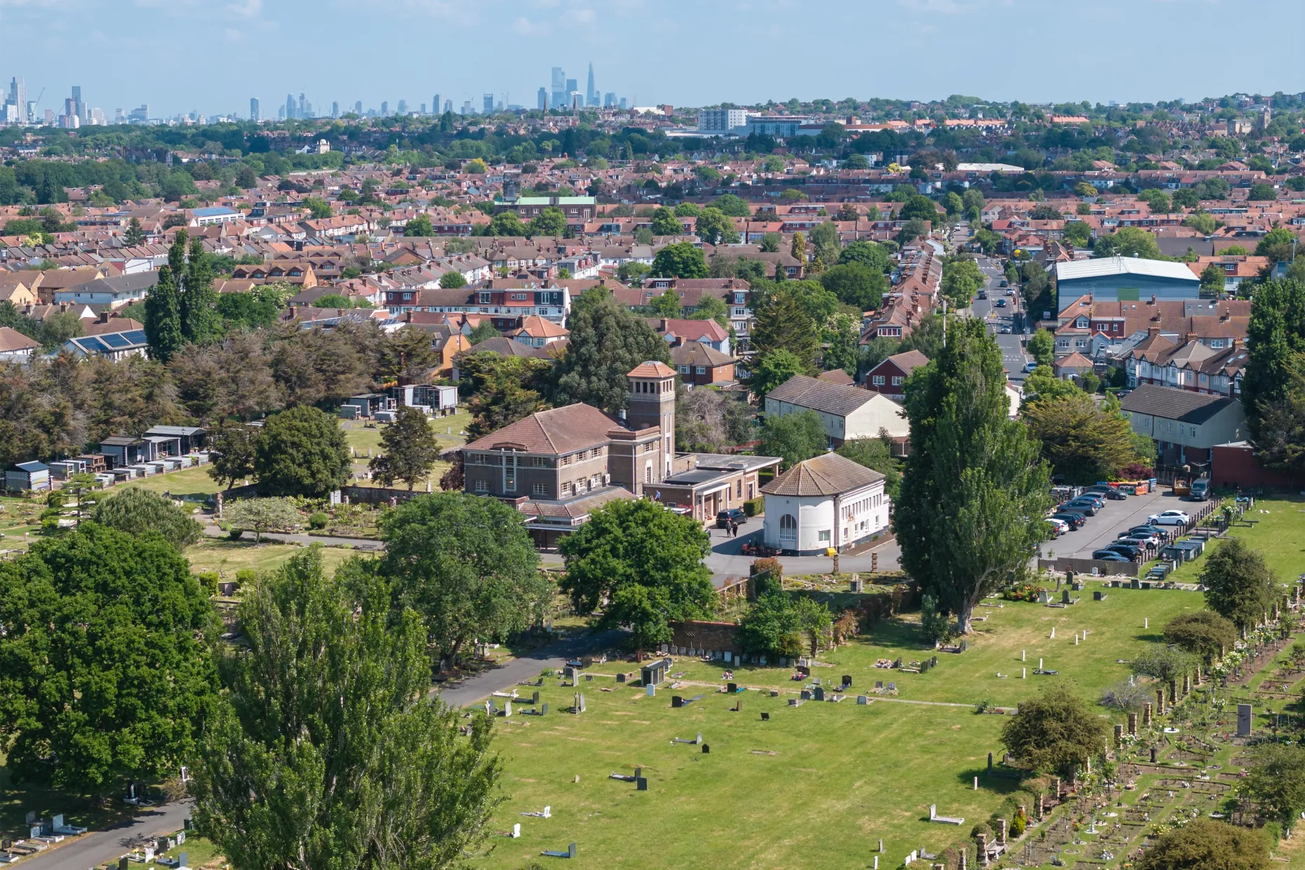 Drone view of the grounds
