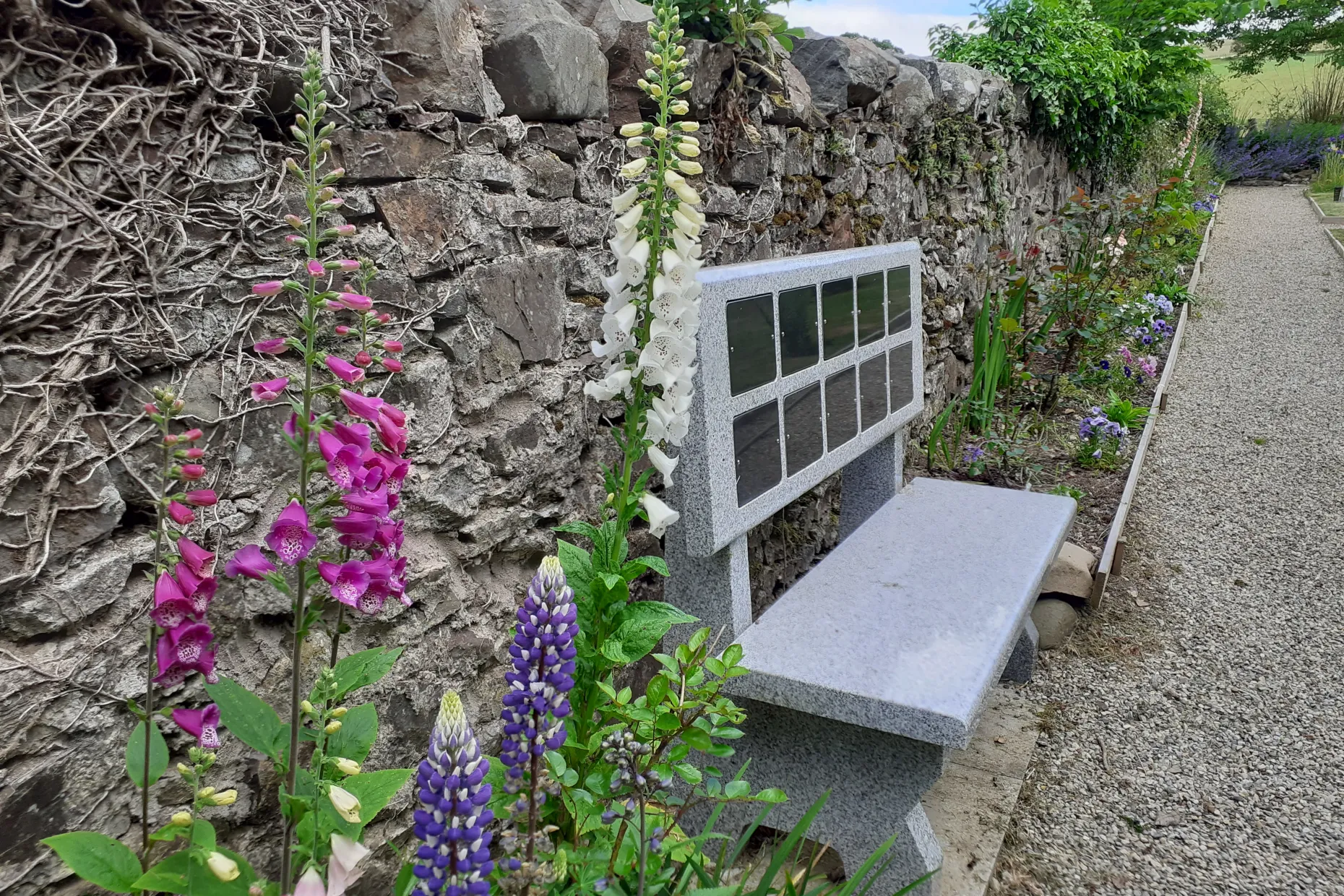 Bench with plaques